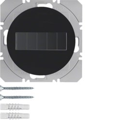 KNX-RF vlakkewandzend. 1-v, zonnecel, berker R.1/R.3/R.8, zwart